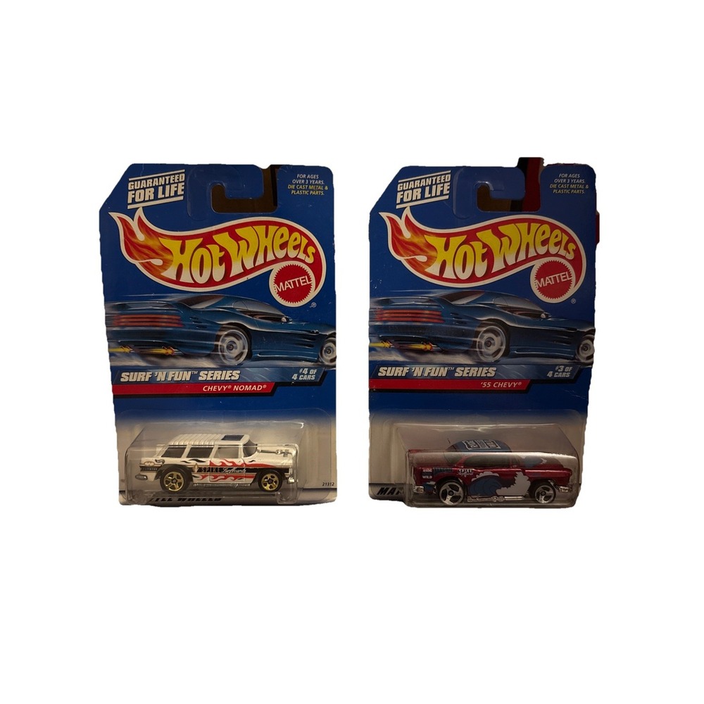 HOT WHEELS Lot of 2=SURF 'N FUN SERIES- #963-'55 CHEVY,   #964 CHEVY NOMAD